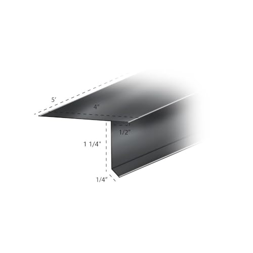 Black RDP D-Style Drip Edge 1.25" x 4" x 5' - Image 2