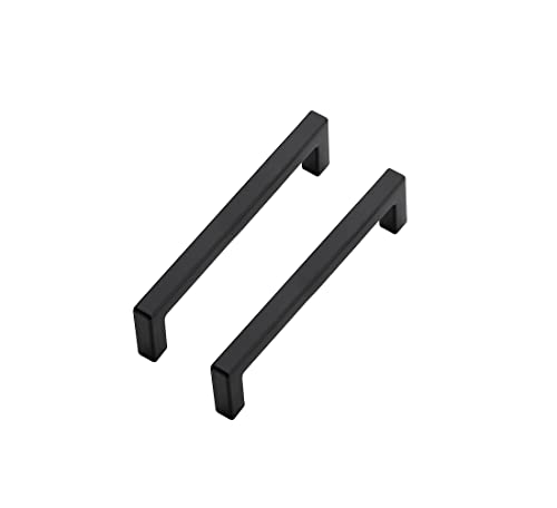 25 Pack 4 Inch Square Matte Black Drawer Handles
