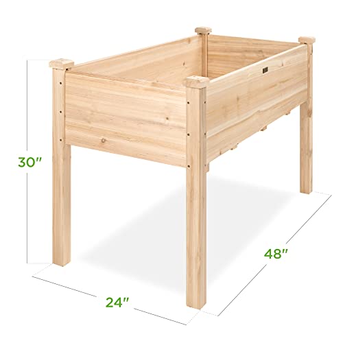 48x24 Elevated Wood Garden Bed with Liner - Image 2