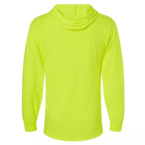 L&M Hi Vis Long Sleeve T-Shirt with Hood - Image 3