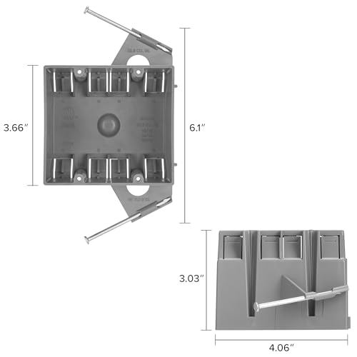 Maxxima 2 Gang PVC Junction Box, 10-Pack - Image 2