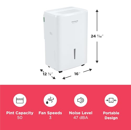 Frigidaire 50-Pint Portable Dehumidifier with Wi-Fi - Image 2