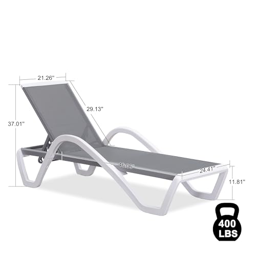 Purple Leaf Outdoor Chaise Lounge Chair - Image 2