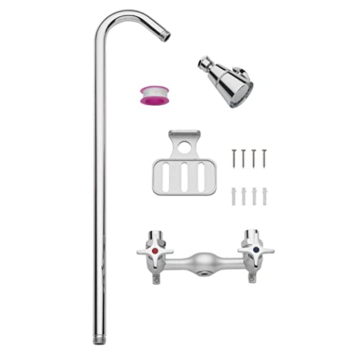 Homewerks Chrome Outdoor Shower Kit with Soap Dish - Image 6