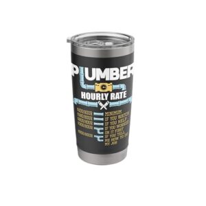Plumber Hourly Rates Funny Tumbler for Handyman