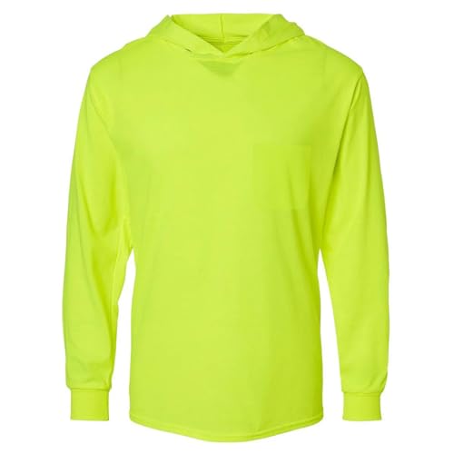 L&M Hi Vis Long Sleeve T-Shirt with Hood