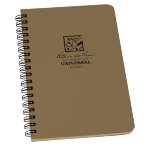 Rite in the Rain Weatherproof Notebook, Tan 4.625" x 7"
