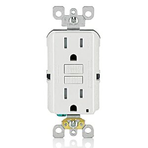 Leviton 15A GFCI Outlet, Self Test, White