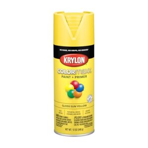 Krylon COLORmaxx Spray Paint, Gloss Sun Yellow