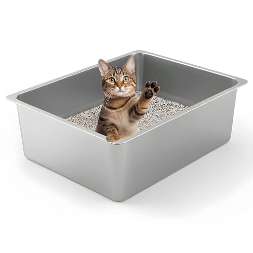 Kirecoo Stainless Steel Cat Litter Box