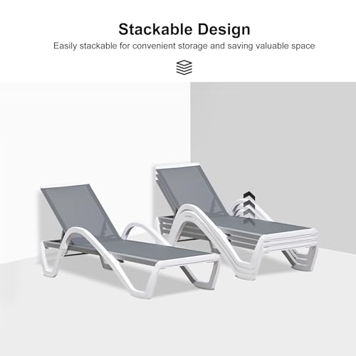 Purple Leaf Outdoor Chaise Lounge Chair - Image 5