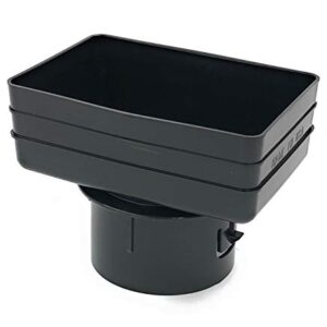 Gutterworks 6x4-4 Black Downspout Adapter
