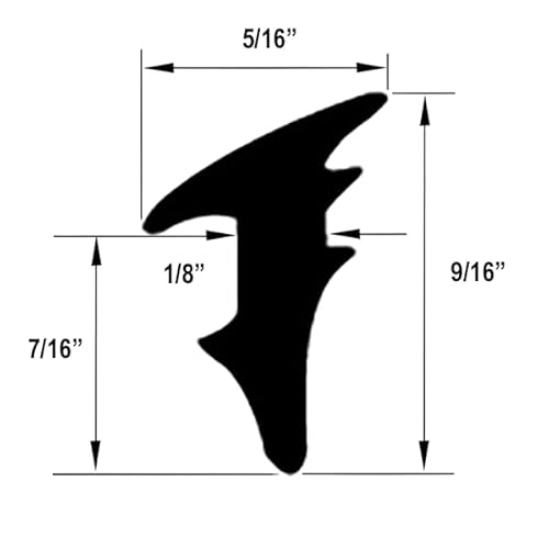 Gordon Glass® Roll-in Glazing Gasket 5/16 x 9/16 x 7/16 - Image 2