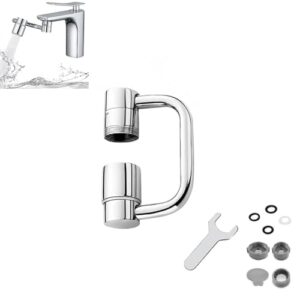 Rotatable Faucet Aerator Extension with 1440° Swivel