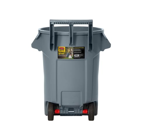 Rubbermaid 32 Gal Vented Wheeled Trash Container - Image 3