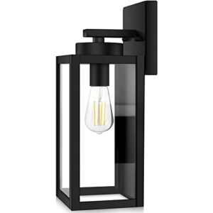 BesLowe Black Outdoor Wall Lantern Sconce Lighting