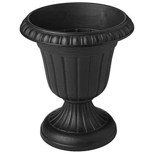 Arcadia Classic Plastic Urn Planter, Black - Image 4