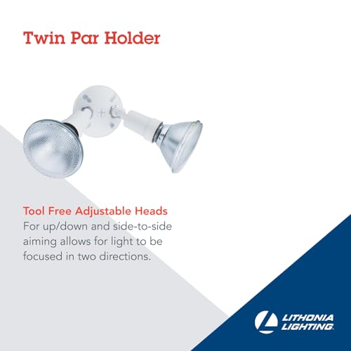 Lithonia Outdoor Flood Light Fixture, Twin Adjustable - Image 3