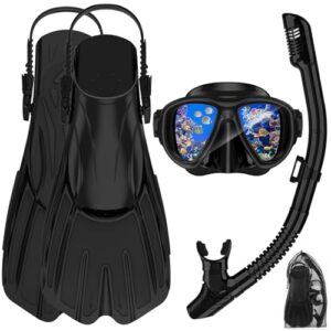3 in 1 Snorkel Set with Fins and Bag