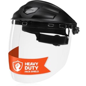 NoCry Safety Face Shield - Clear, Adjustable, ANSI