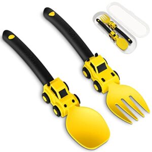 Deinyi Construction Toddler Utensils Set