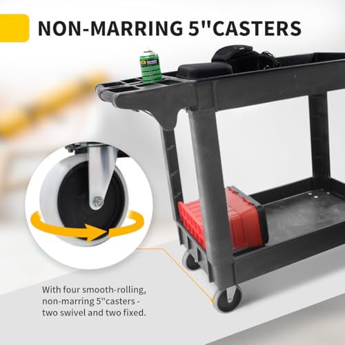 MaxWorks 80855 500-lb Utility Cart with Trays - Image 6