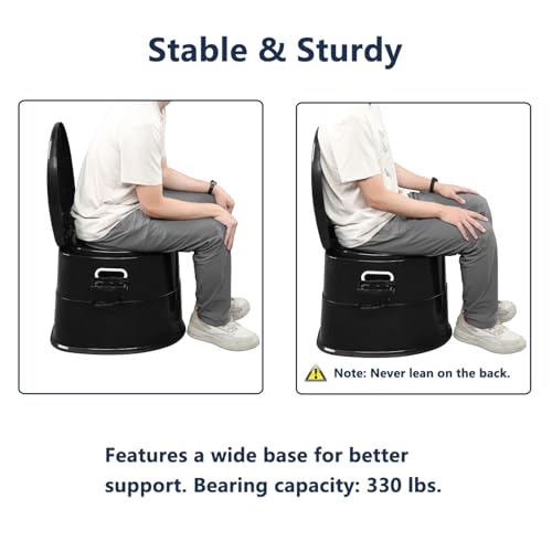 VINGLI Portable Toilet with Detachable Bucket - Image 4