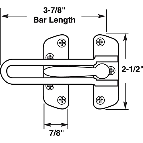 Prime-Line Swing Bar Lock, 3-7/8" Length - Image 2