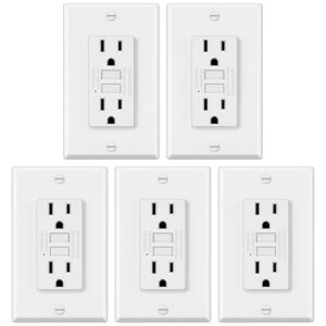 ELECTECK 5 Pack GFCI Outlets with LED