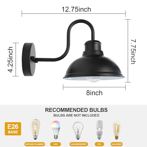 LPRZSG 8-Inch Outdoor Gooseneck Barn Light - Image 2