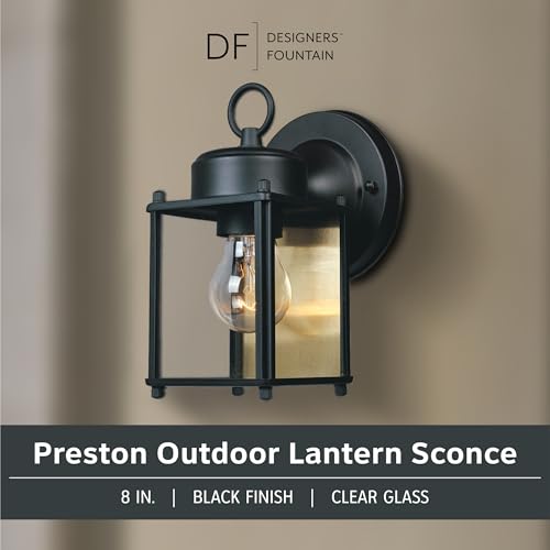DESIGNERS FOUNTAIN 8" Black Outdoor Sconce - Image 3