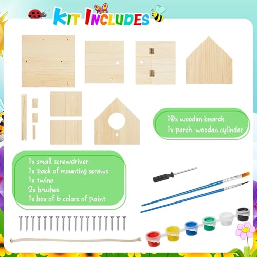 Liliful DIY Birdhouse Kit with Paints - Image 4