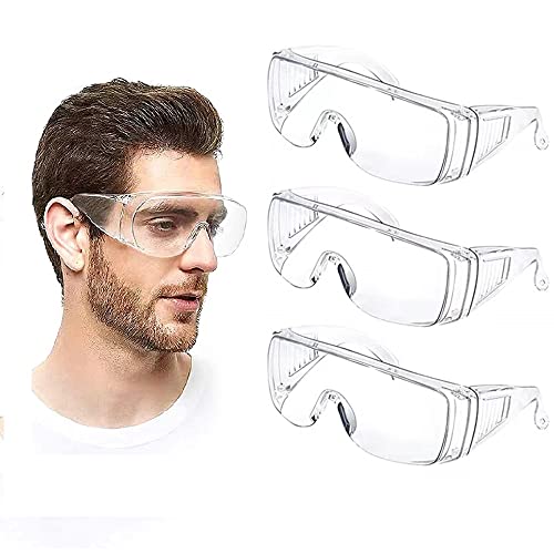 Safety Anti Fog Goggles 3-Pack - Over Eyeglasses