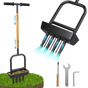 Manual Lawn Aerator with Soil Storage Tray