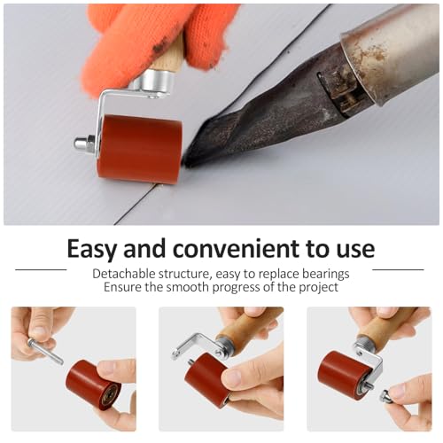 Wood Handle Silicone Seam Roller for Roofing - Image 4