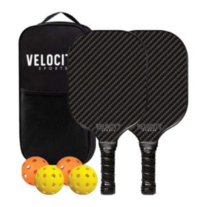 VELOCITY SPORTS Pickleball Paddles Set, 2 Fiberglass Paddles