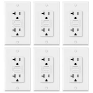ELECTECK 6 Pack GFCI Outlets 20 Amp