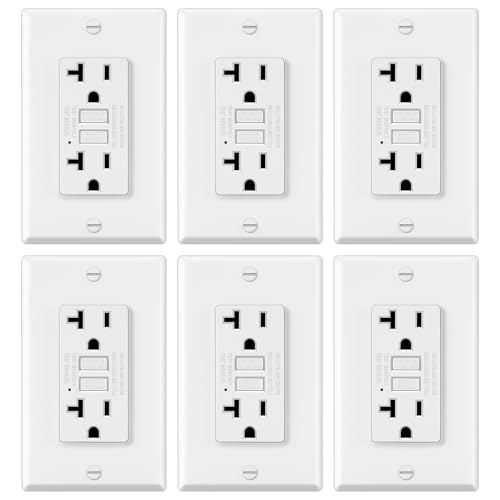 ELECTECK 6 Pack GFCI Outlets 20 Amp