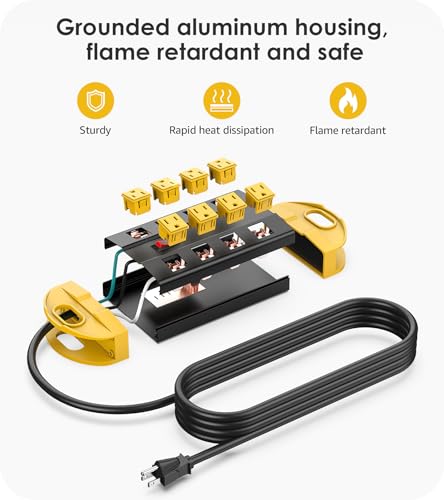 Heavy Duty Power Strip 8 Outlets 6FT - Image 6