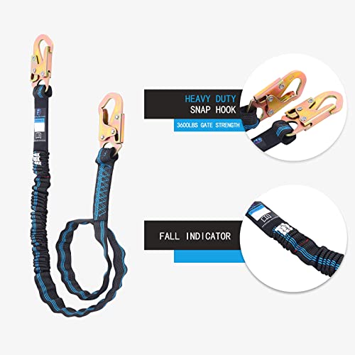 6FT Safety Harness Lanyard with Shock Absorber - Image 2