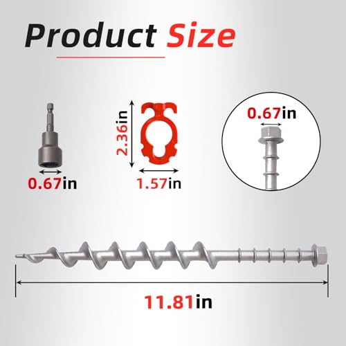18 Pcs Heavy Duty Aluminum Ground Anchors - Image 3
