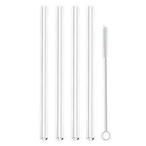 Hummingbird Glass Straws 9" - 4 Pack