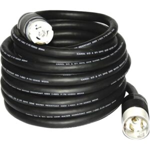 50A Black Rubber Power Cord 6400M