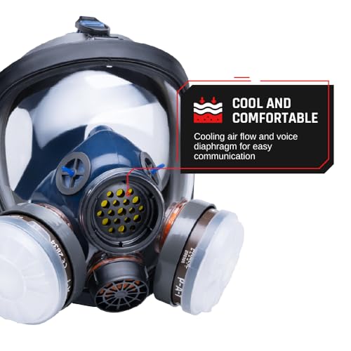 PT-100 Full Face Gas Mask with Filters - Image 3