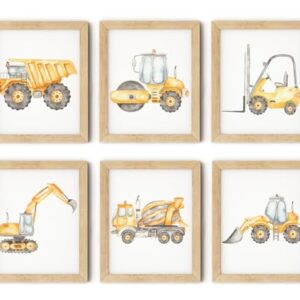 Construction Truck Wall Art for Boys Room