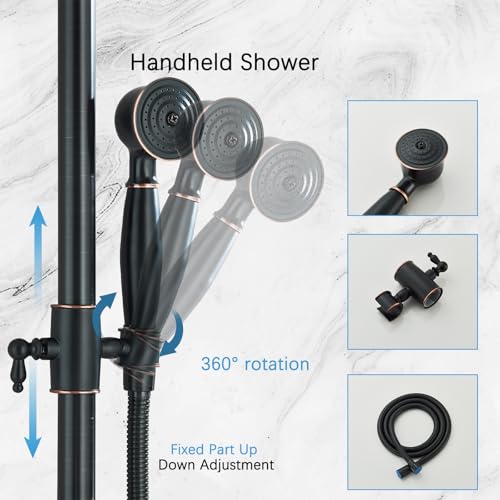 MOSSON Oil Rubbed Bronze Shower Faucet Set - Image 5