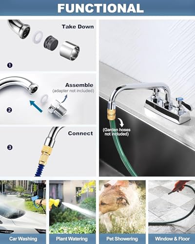 iVIGA Laundry Sink Faucet, 8" Swivel Spout - Image 5