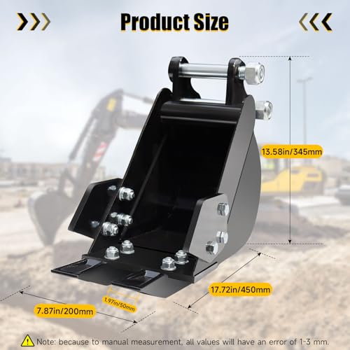 DANWIWEE 7.78in Mini Excavator Bucket - Image 2