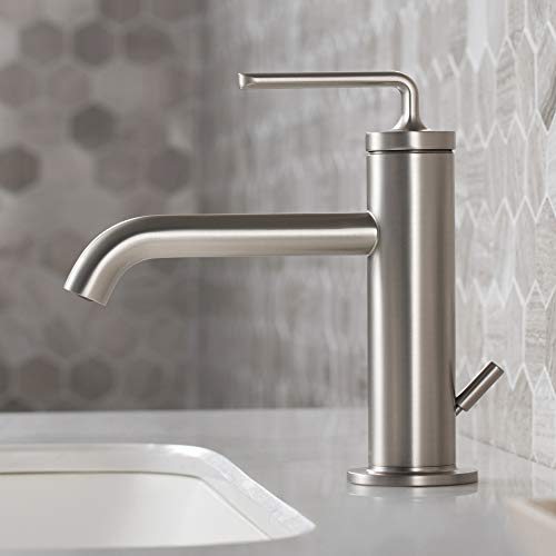KRAUS Single Handle Bathroom Faucet Stainless Steel - Image 3