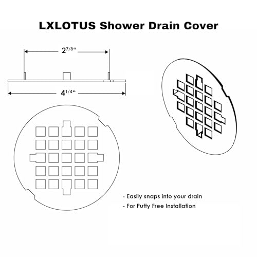 LXLOTUS 4.25" Chrome Shower Drain Cover - Image 3